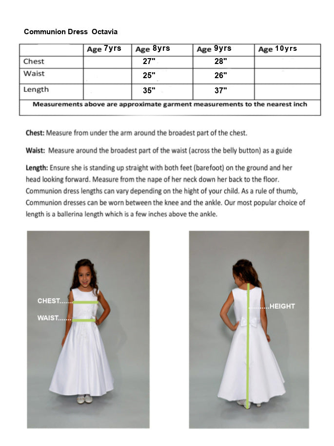Girls OCTAVIA Communion Dress by Little People