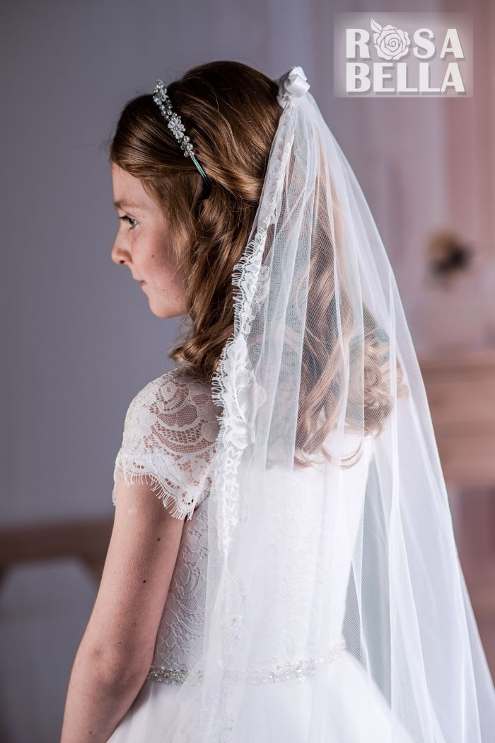 Rosa Bella Communion Dress RB626 with Matching Veil