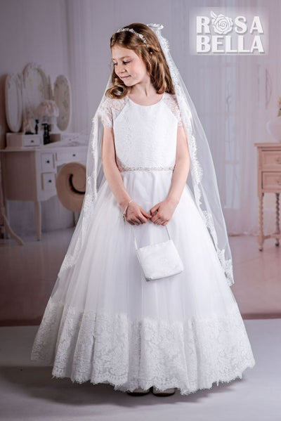 Rosa Bella Communion Dress RB626 with Matching Veil