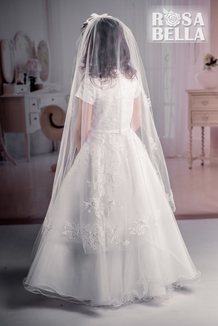 Rosa Bella Communion Dress RB627 with Matching Veil