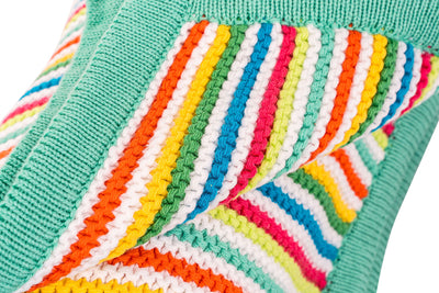 Silvercloud Knitted Multi-Stripe Baby Blanket