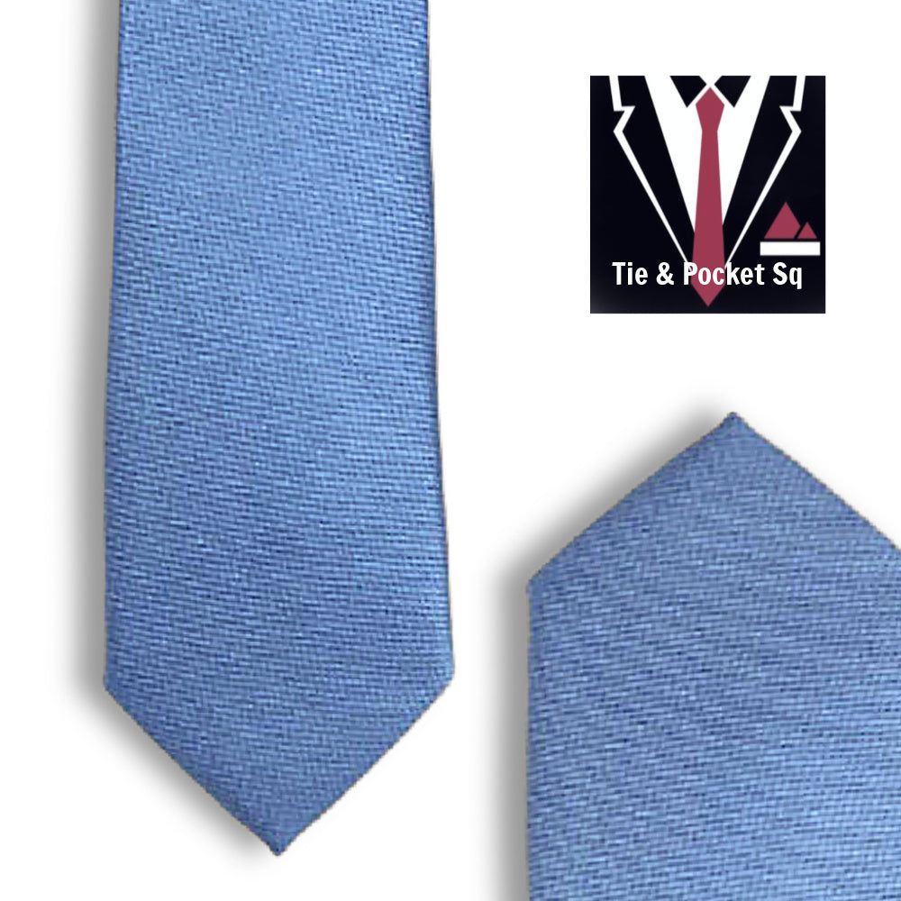 Zazzi Boys Pale Blue Tie and Matching Pocket Square 5641-3