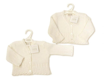 Baby Girl White Knit Cardigan