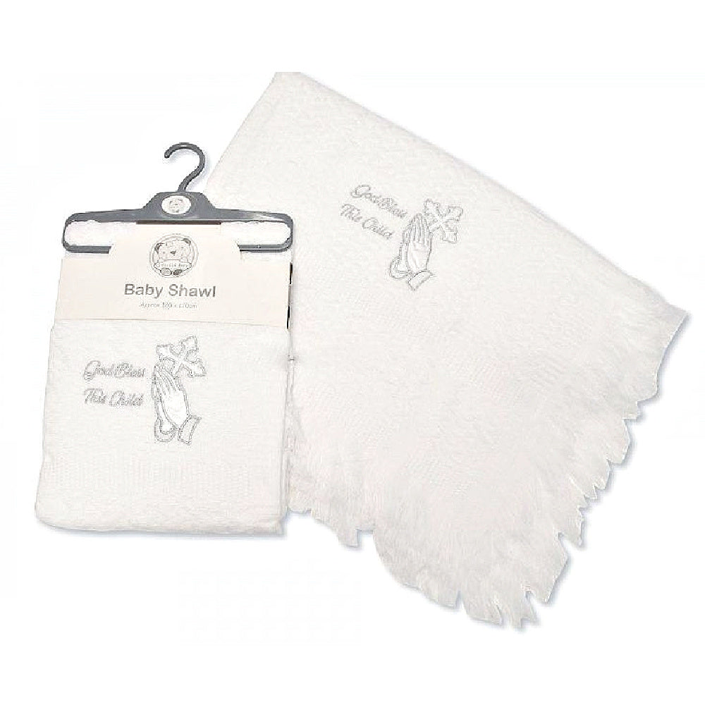 Snuggle Baby Christening Shawl - God Bless This Child