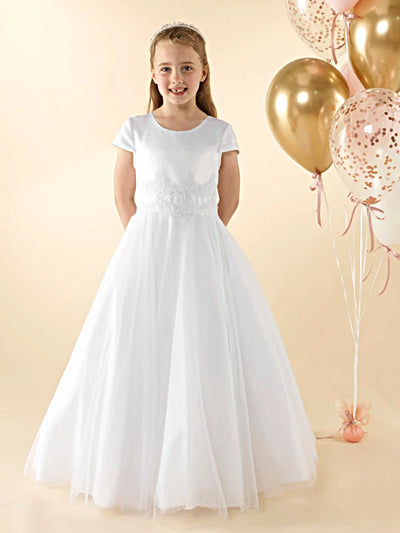 Girls Communion Dress LWCD36WT Little White Collection