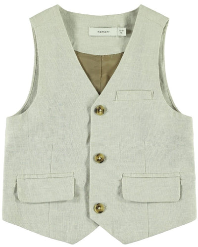 name it toddler boy cream waistcoat