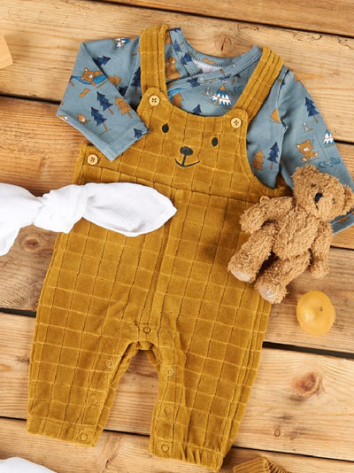 Name it Baby Boy 2-Piece Dungaree Teddy Set