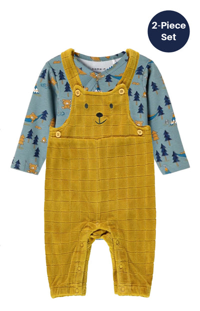 Name it Baby Boy 2-Piece Dungaree Teddy Set