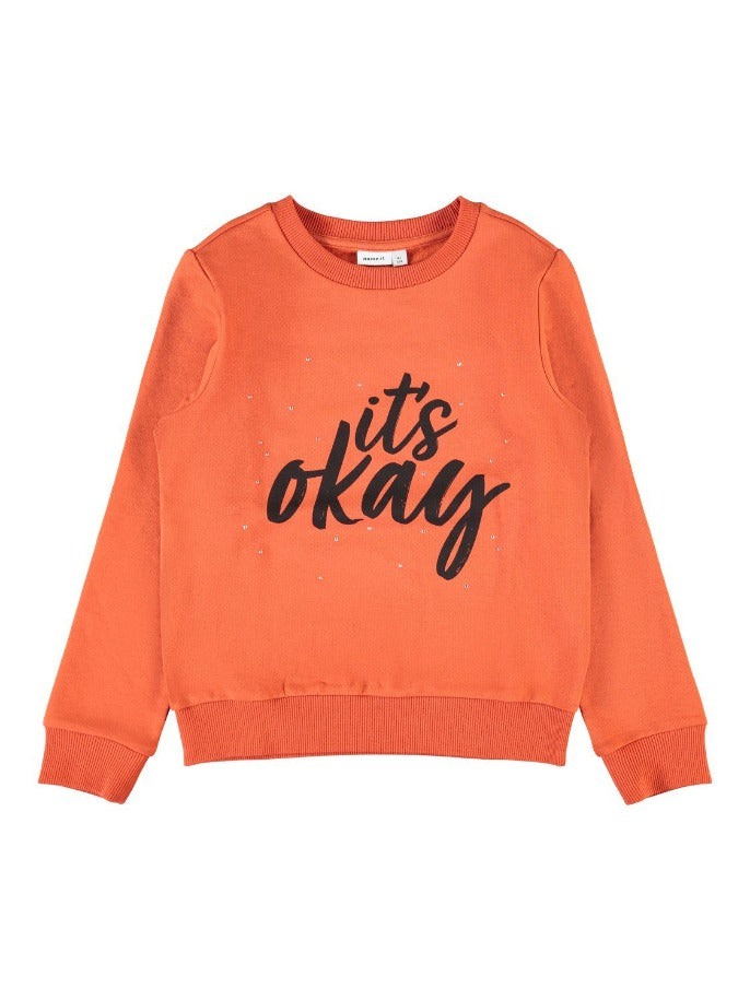 Name it Girls OKAY Diamante Sweatshirt