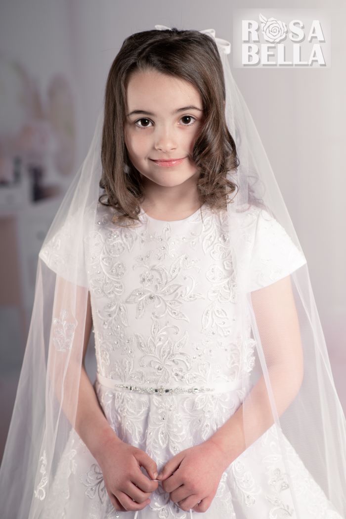 Rosa Bella Communion Dress RB627 with Matching Veil