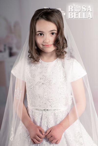 Rosa Bella Communion Dress RB627 with Matching Veil
